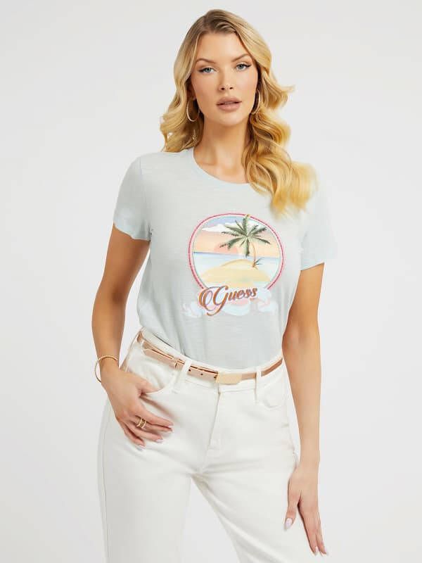 Guess T Shirt Palmprint Voorkant