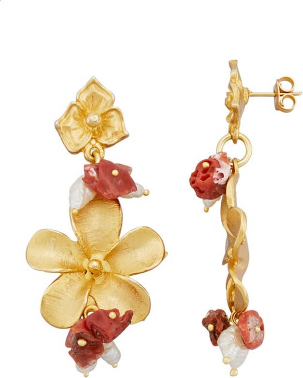 AMY VERMONT Oorbellen met cultivé zoetwaterparels Multicolor