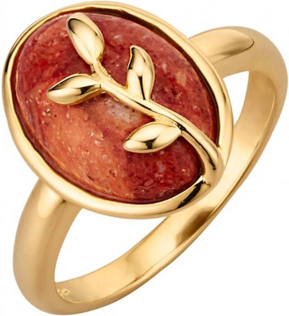 KLiNGEL Damesring Met 1 schuimkoraal Rood