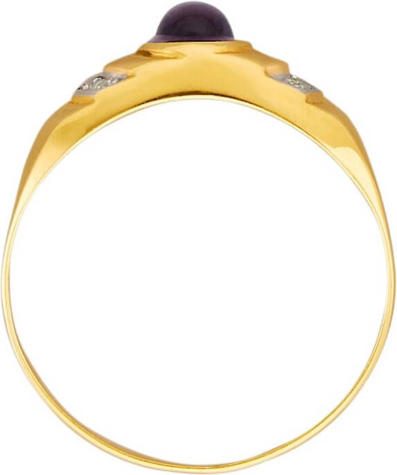 KLiNGEL Damesring met amethist cabochon Paars