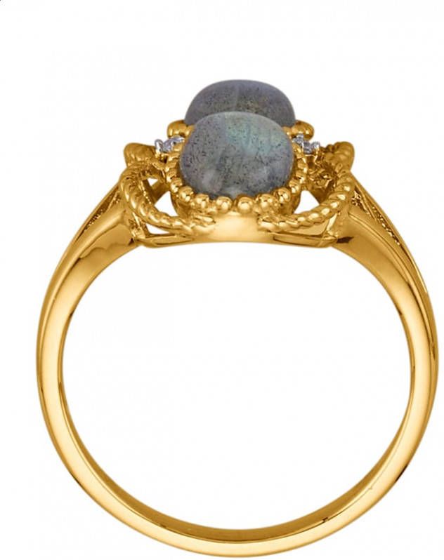 KLiNGEL Damesring met labradoriet Goudkleur
