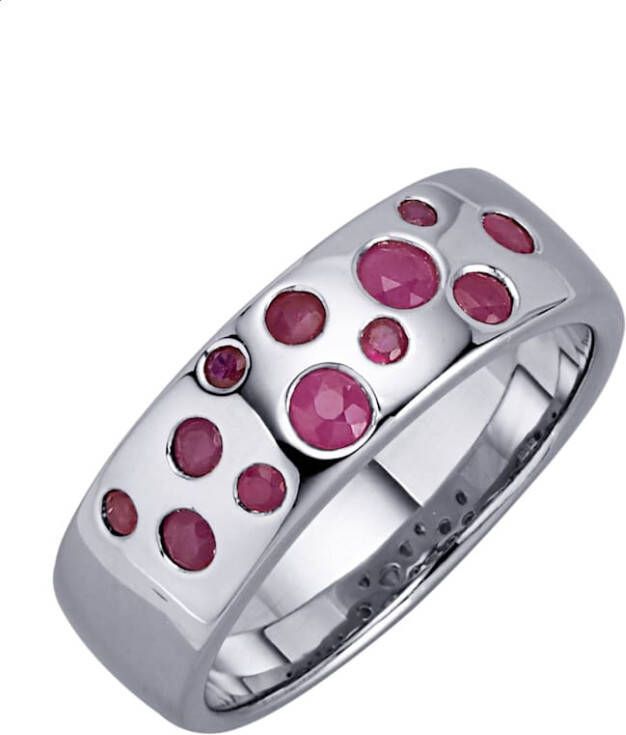 KLiNGEL Damesring met robijnen Rood