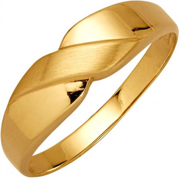 KLiNGEL Damesring van 8 kt. Geelgoudkleur