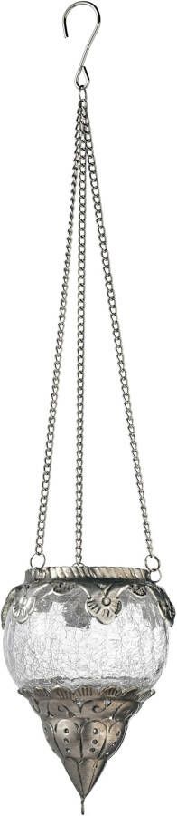 Ampel in antiekzilver/transparant van heine home