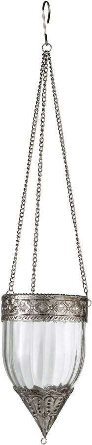 Ampel in antiekzilver/transparant van heine home