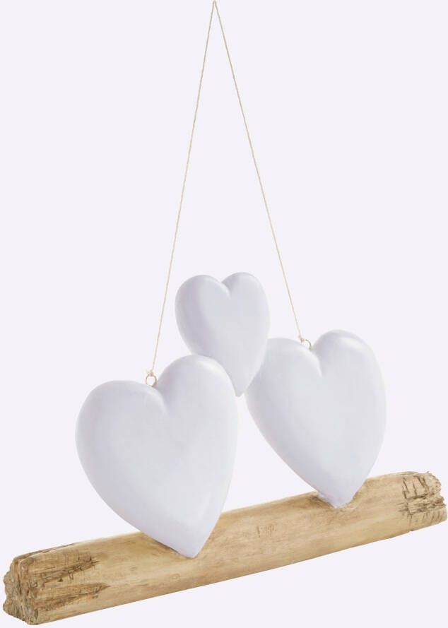 Decor. hanger in naturel/wit van heine home