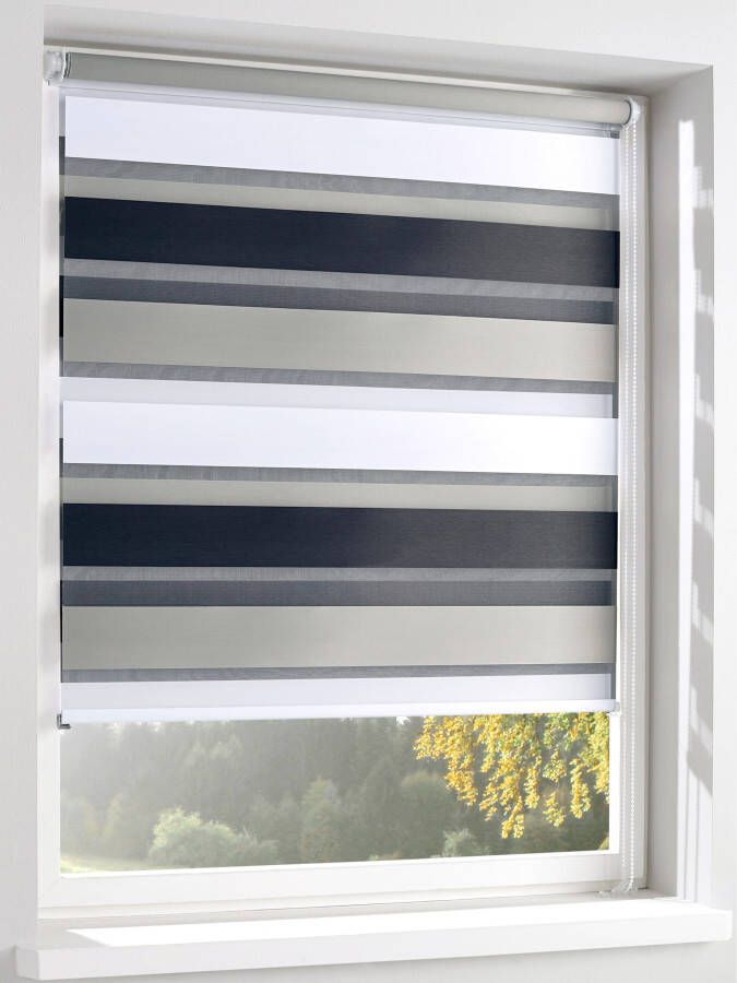 Dubbel rolgordijn in offwhite/taupe van heine home