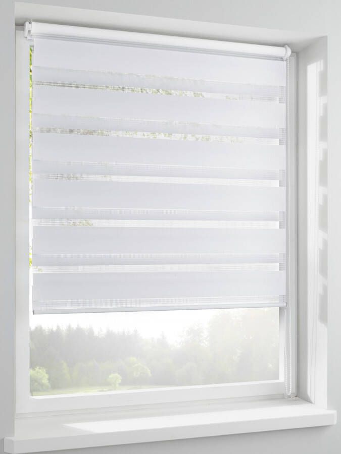 Dubbel rolgordijn in wit van heine home