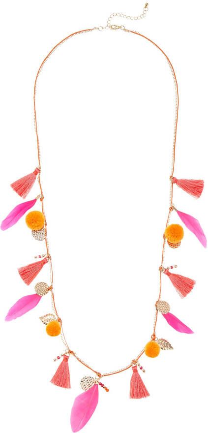 Ketting met hanger in roze/oranje/goudkleurig van LASCANA