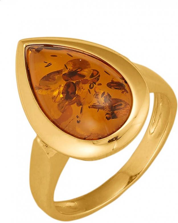Damesring met barnsteen Bruin