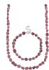 KLiNGEL 2 delige sieradenset met toermalijn en glasparels, echt zilver Roze online kopen