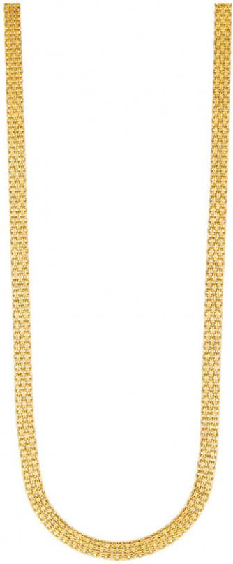 KLiNGEL Gevlochten ketting van 9 kt. Geelgoudkleur