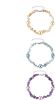KLiNGEL Set van 3 armbanden van amethist Multicolor online kopen