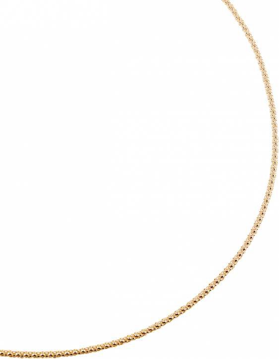 KLiNGEL Koreaanse ketting van echt zilver Geelgoudkleur