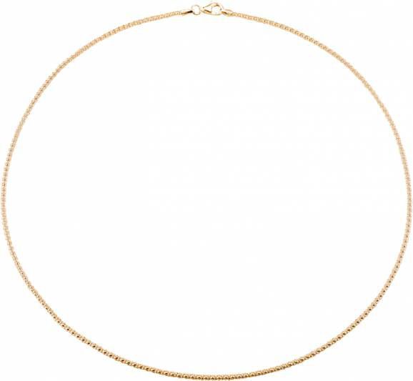 KLiNGEL Koreaanse ketting van echt zilver, 45 cm Geelgoudkleur