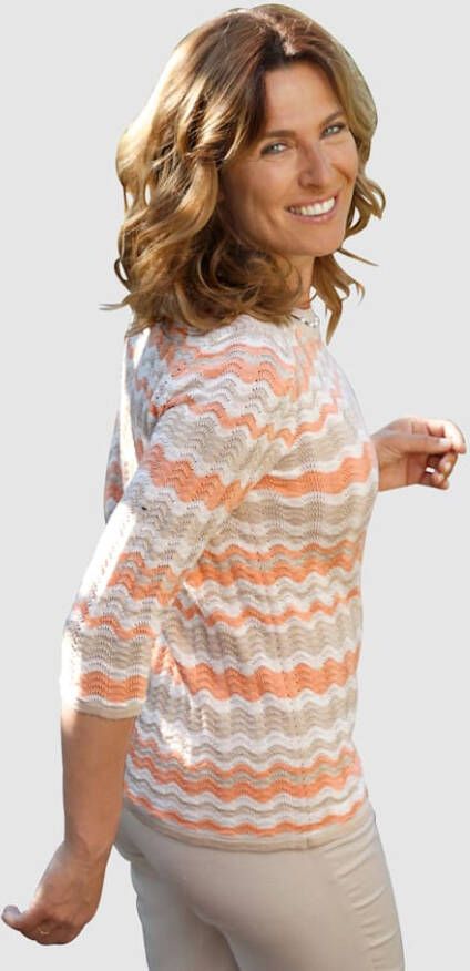 Paola Trui met ajourpatroon Apricot/Zand