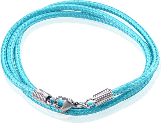 LGT JWLS LGT Jewels waxkoord ketting Turquoise 2.5mm 65cm