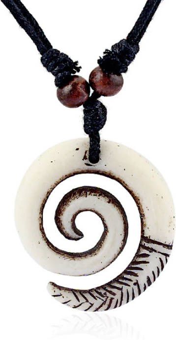 LGT JWLS Touw Ketting voor Mannen met Witte Ronde Kettinghanger van Hars