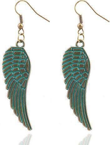 LGT JWLS Fashion oorbellen Angel Wings Turquoise