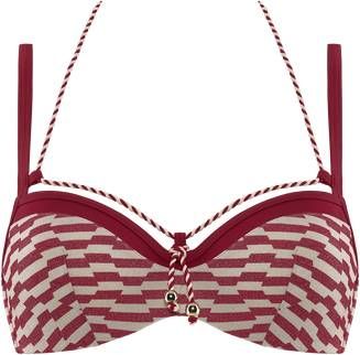Marlies Dekkers Neptuna Plunge Balconette | Wired Padded Sparkly Red And White 90d