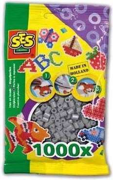 SES Creative Strijkkralen 1000 Kralen Grijs