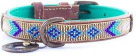 DWAM Halsband Indi Moon Goud&Turquoise Hondenhalsband 29 35x2 cm