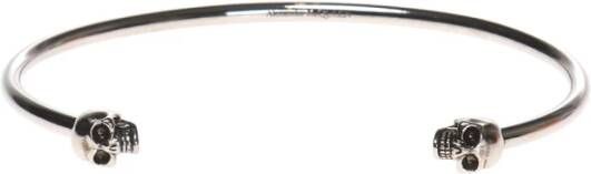 alexander mcqueen Schedelmotief armband , Grijs, Heren