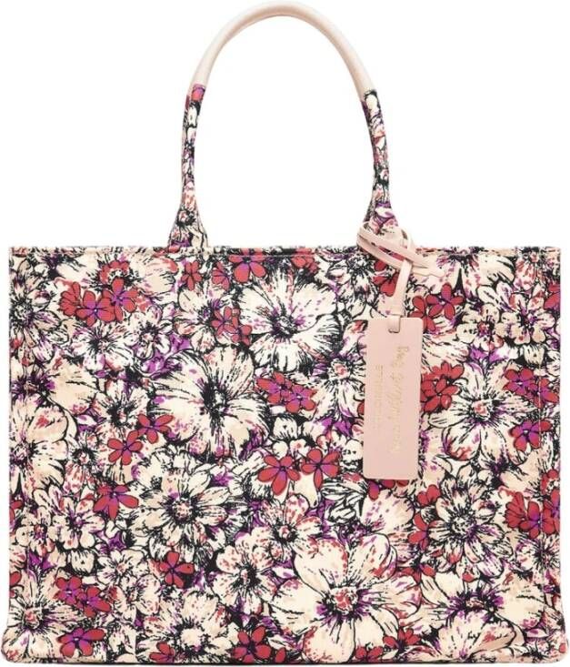 Coccinelle Never Without Bag Cross Flower Print Medium , Beige, Dames