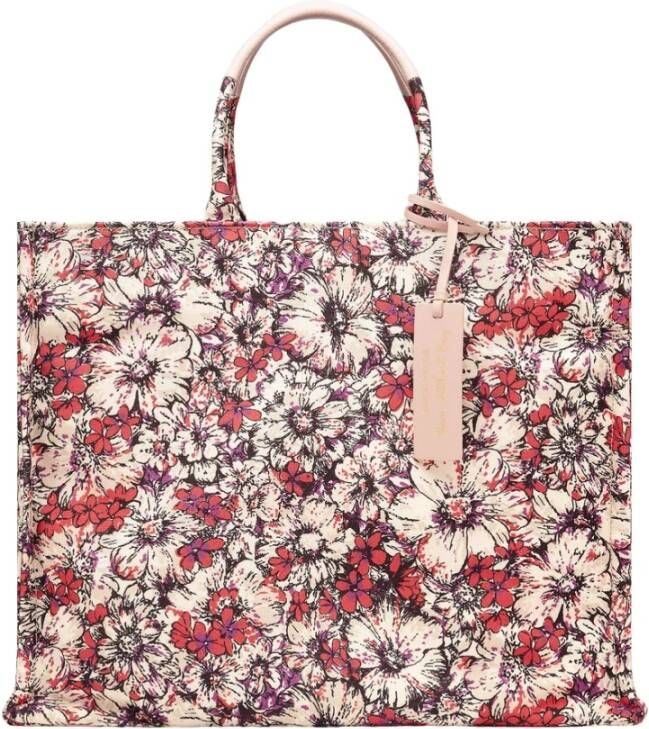 Coccinelle Never Without Bag Flower Print Large , Beige, Dames