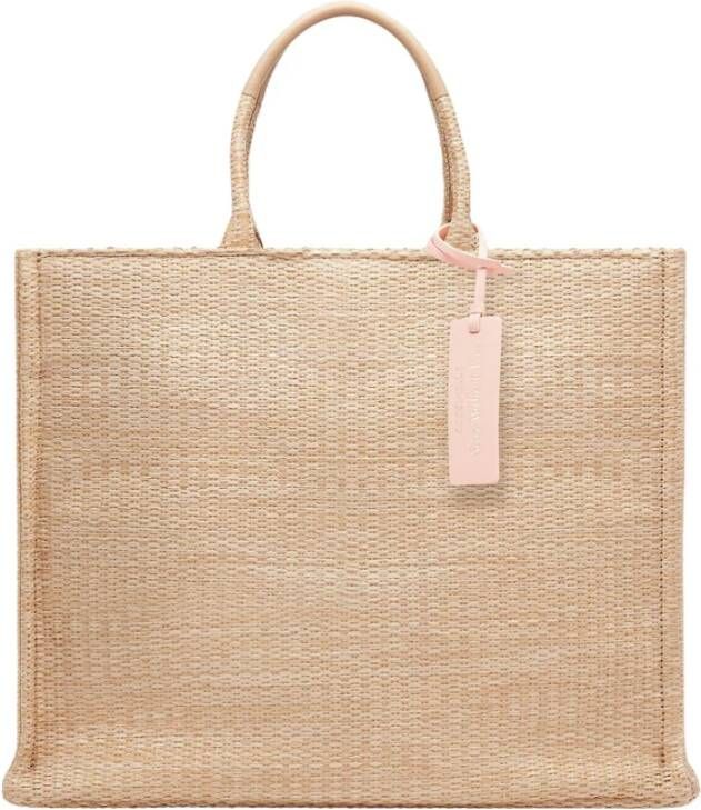 Coccinelle Never Without Bag Straw Monocolor Large , Beige, Dames