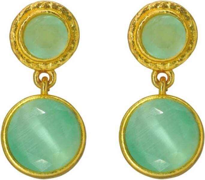 Dinari Jewels Bubble oorbellen , Groen, Dames