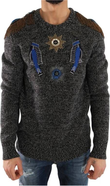 Dolce & Gabbana Wol kasjmier trui , Grijs, Heren