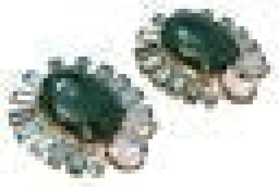 Dolce & Gabbana Oval Malachite Stone Clip on Earrings , Groen, Dames