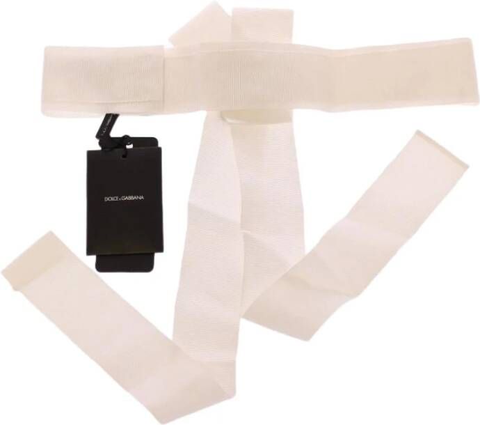 Dolce & Gabbana Crystal BR brede taille runway riem , Wit, Dames