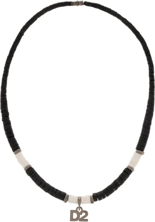 Dsquared2 Ketting met logo hanger , Zwart, Heren