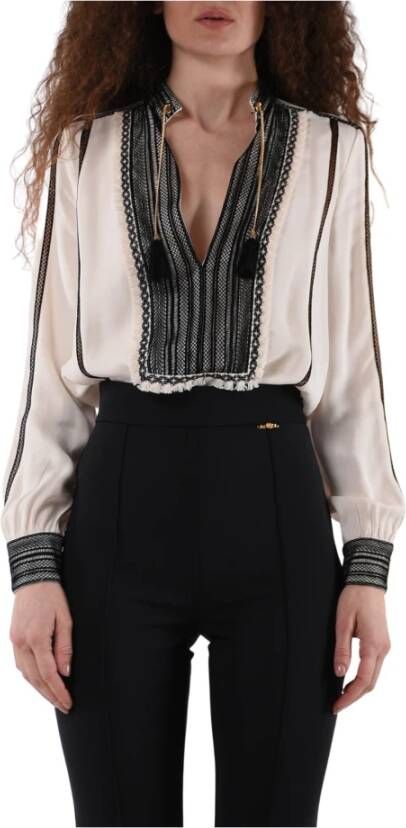 Elisabetta Franchi Blouse & overhemd , Beige, Dames
