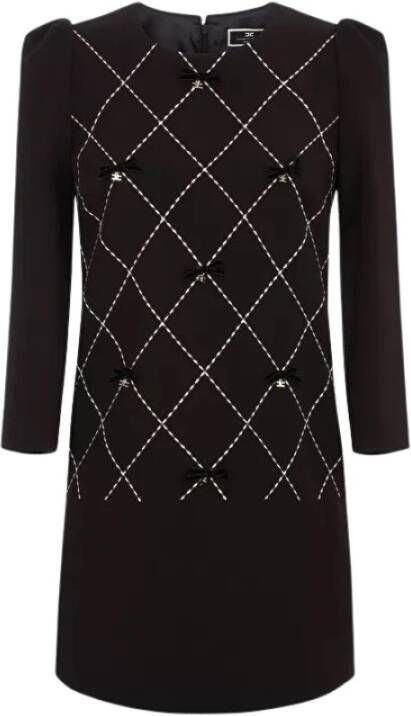 Elisabetta Franchi Dagshirtjurk , Zwart, Dames