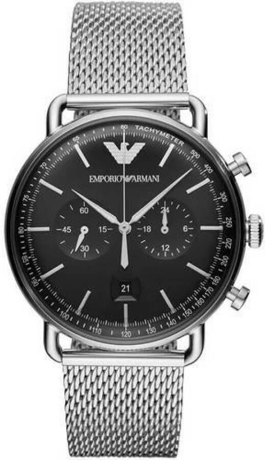 Emporio Armani Casual roestvrijstalen horloge , Grijs, Heren