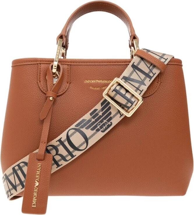 Emporio Armani Myea kleine shopper tas , Bruin, Dames