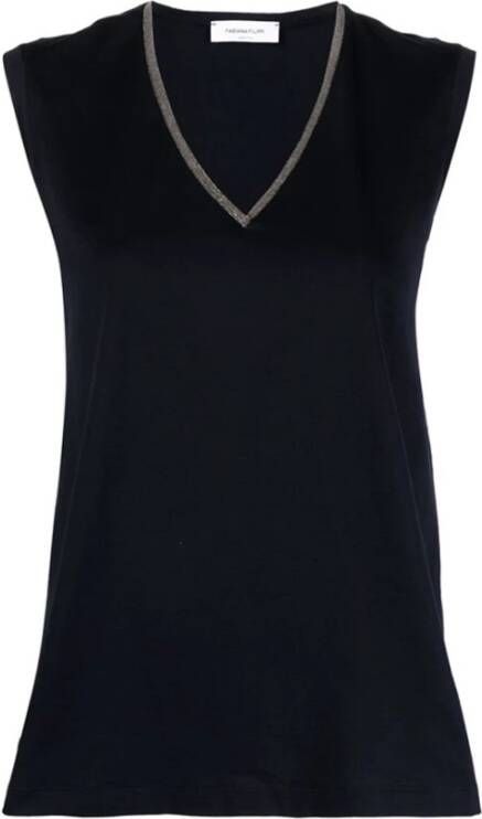 Fabiana Filippi Mouwloze tops , Blauw, Dames