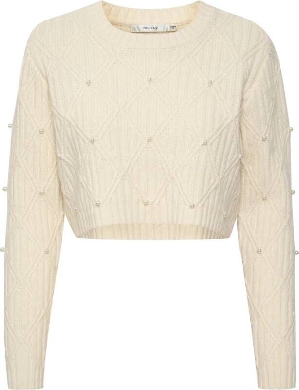 Gestuz DandanGZ cropped sweater , Beige, Dames