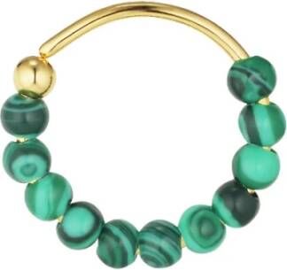 Jane Kønig Bermuda Malachite Twist, vergulde sterling zilver enkele oorbel , Geel, Dames