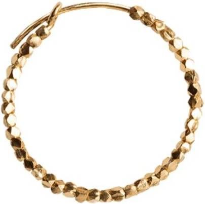 Jane Kønig Kleine kralen Creools, goud vergulde sterling zilver enkele oorbel , Geel, Dames