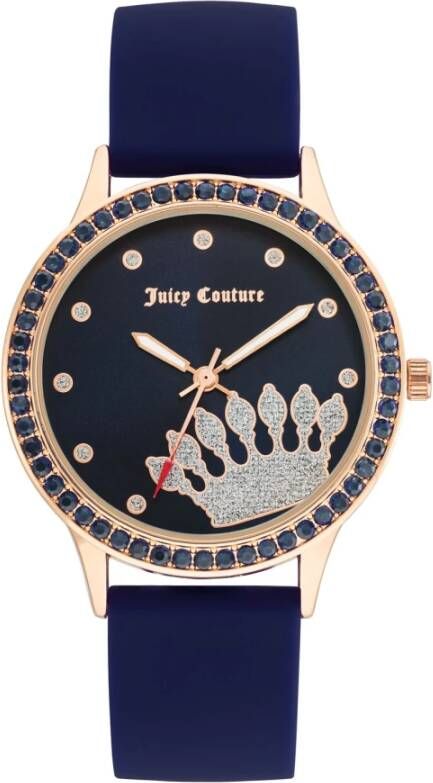 Juicy Couture Roségouden vrouwen horloges , Blauw, Dames