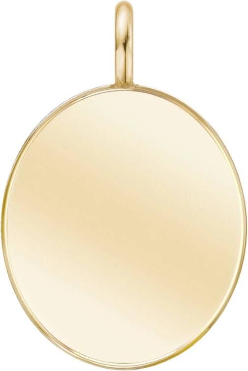 Julie Sandlau Classic Signet Pendant 14K Gold , Beige, Dames