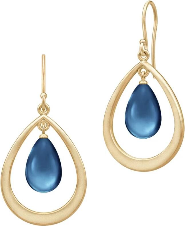 Julie Sandlau Prime druppel oorbellen , Blauw, Dames