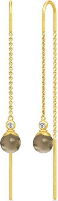 Julie Sandlau Berry Chain oorbellen Goud , Bruin, Dames