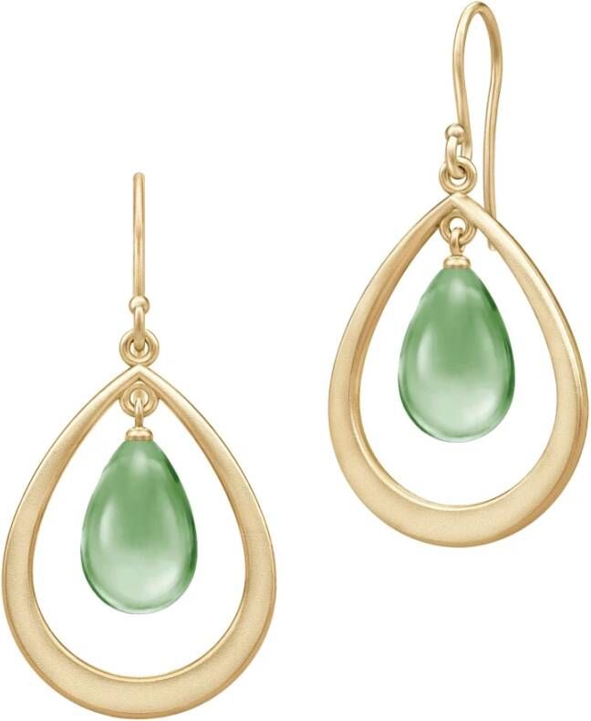 Julie Sandlau Prime druppel oorbellen , Groen, Dames