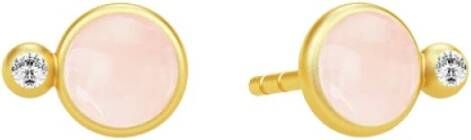 Julie Sandlau Prime Earstuds Gold , Roze, Dames
