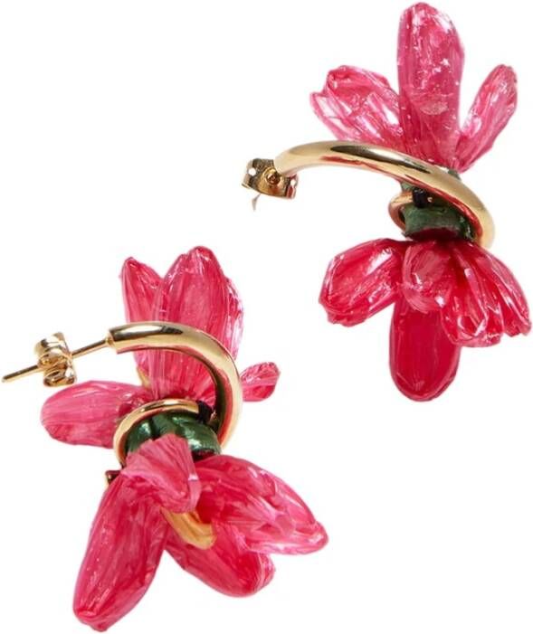 La DoubleJ Kleine oorbellen , Roze, Dames